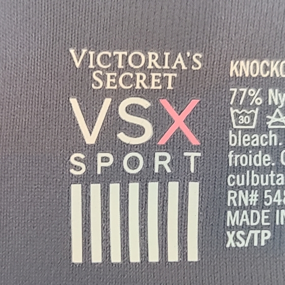 Victoria's Secret VSX Sport (XS) Knockout Crop Leggings Orange, Purple, Green - Picture 7 of 8